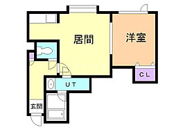 カルムヒルズ2 1LDKの間取図画像