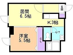 エクセレントハウス豊平37 1LDKの間取図画像