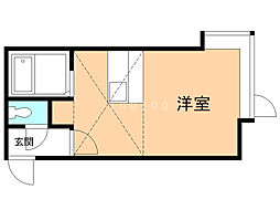 サンテラス文京台壱番館 2階ワンルームの間取り