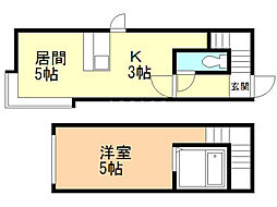 ソニア56Ａ棟 1階1LDKの間取り
