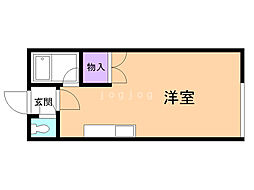 ロイヤルハイツ ワンルームの間取図画像