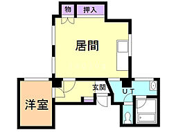 リルブランシュ 1LDKの間取図画像