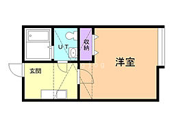 RosaLucent ワンルームの間取図画像