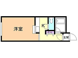 サンコート文京台参番館 1Kの間取図画像
