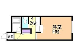 サンコート文京台参番館 1Kの間取図画像
