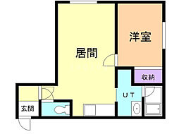 パレス101 1LDKの間取図画像