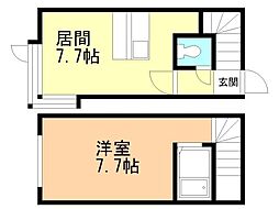ソニア文京台 1DKの間取図画像