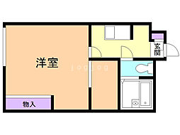 レオパレス文京台フォレ 1Kの間取図画像