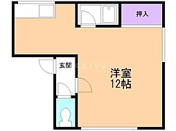エクセル101 ワンルームの間取図画像