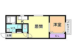 ファーストレジデンス大麻駅南口 1LDKの間取図画像