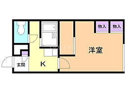 レオパレスシャルトル 1Kの間取図画像
