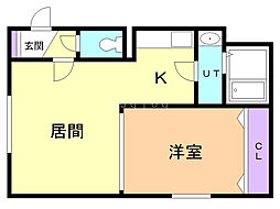 センプレピエーノ文京台 1LDKの間取図画像