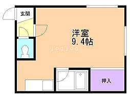 コーポ希望ケ丘 ワンルームの間取図画像