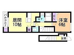 パークアベニュー壱番町 1LDKの間取図画像