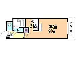アムール文京台 1Kの間取図画像