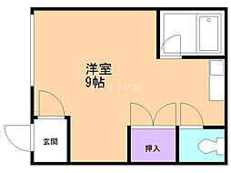 アタックハイツ ワンルームの間取図画像