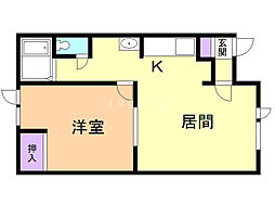 ラハイナフラッツ 1LDKの間取図画像