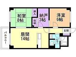 ダイアナ南幌ヒルズ弐番館 2SLDKの間取図画像
