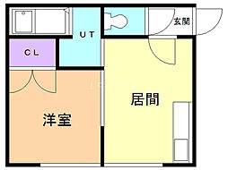 ルミエール文京台 1DKの間取図画像