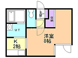 パーチェ 1Kの間取図画像