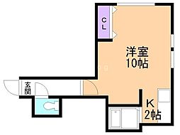 ブランニュー35 1Kの間取図画像