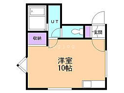 エクセレンス野幌 ワンルームの間取図画像
