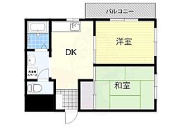 メゾン・オ・ソレイユ 2DKの間取図画像