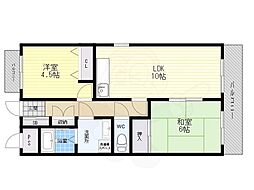 WESTRIVERTJ 2LDKの間取図画像