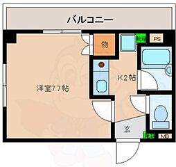 スタジオニュートラッド 1Kの間取図画像
