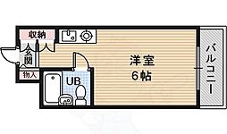 ロイヤルメゾン南武庫之荘GARE.2 ワンルームの間取図画像