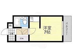 ラ・メゾン 1Kの間取図画像