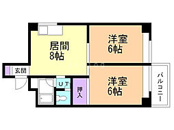くぼたビルくぼたマンション 2LDKの間取図画像