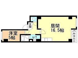 ビーマックスビル 5階1LDKの間取り