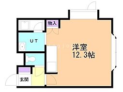 メゾンメモワール 2階ワンルームの間取り