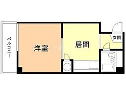 ライオンズマンション中島公園 1DKの間取図画像