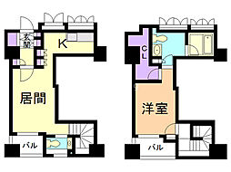 プライムメゾン大通公園 13階1LDKの間取り