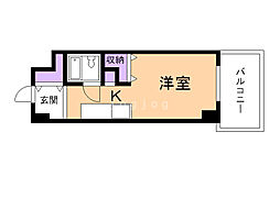 メゾンド・ブーケ円山 1Kの間取図画像