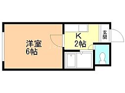 カサ・ブランカ 1Kの間取図画像