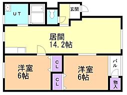 間取図画像 2LDK