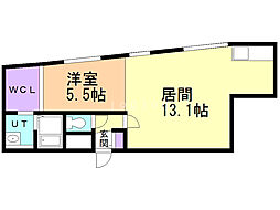 Ｂｅｌｌ　ｔｒｅｅ南9条 3階1LDKの間取り