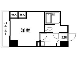 アルファスクエア大通（旧Flat大通公園南） 602 6階1Kの間取り