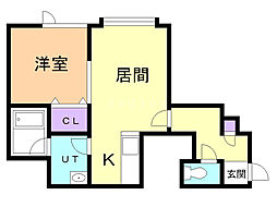 エターナル 1LDKの間取図画像