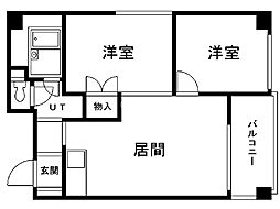 クインハイツ 2LDKの間取図画像