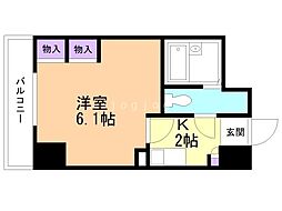 アルファスクエア大通（旧Flat大通公園南） 9階1Kの間取り