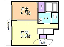 エヴァンスコート南3条 1階