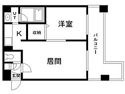 Ｍ’　ｓｔａｇｅ 4階1LDKの間取り