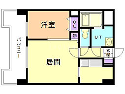 ＵＵＲコート札幌北三条 8階1LDKの間取り