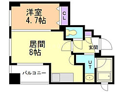 クラッセ円山ＷＥＳＴ 6階1LDKの間取り