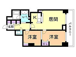 ＰＲＩＭＥ　ＵＲＢＡＮ札幌リバーフロント 3階2LDKの間取り