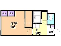 レオパレスセントラル南4条Ａ 210 2階1Kの間取り